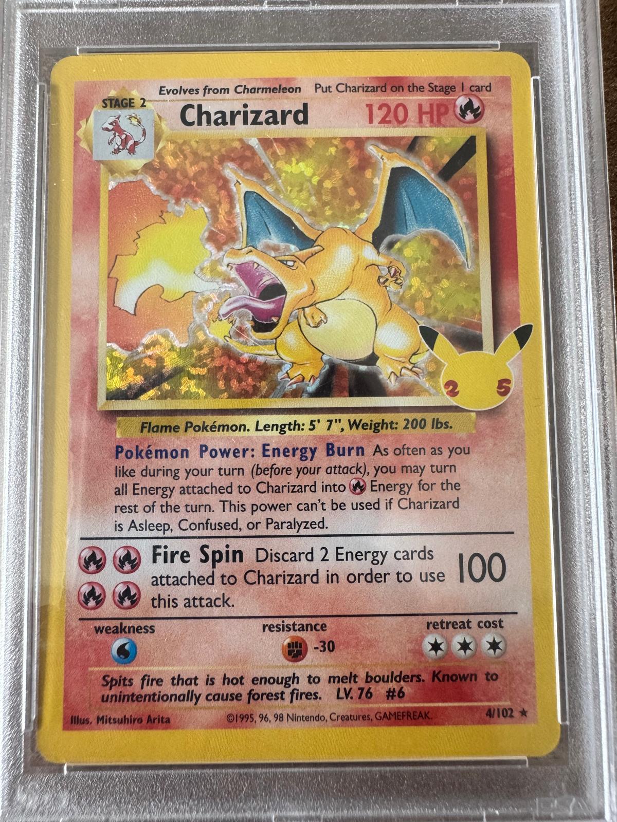 Charizard #4 Celebrations, 25th Anniversary PSA 10