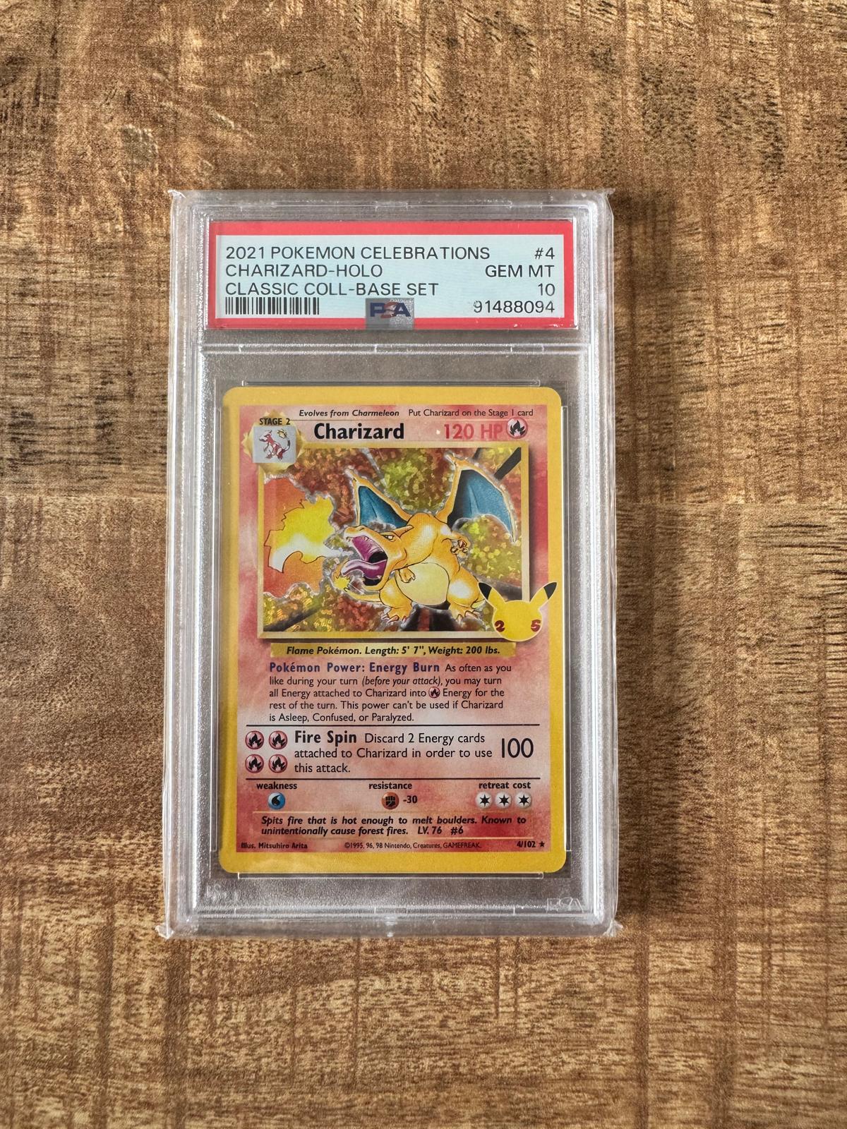 Charizard #4 Celebrations, 25th Anniversary PSA 10